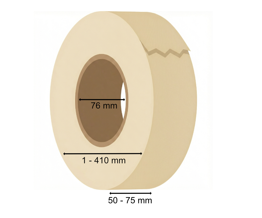 Dimensions-adhésif-fermeuse-de-caisse-économique